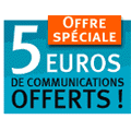 5 € offerts de communications offertes sur Nomad