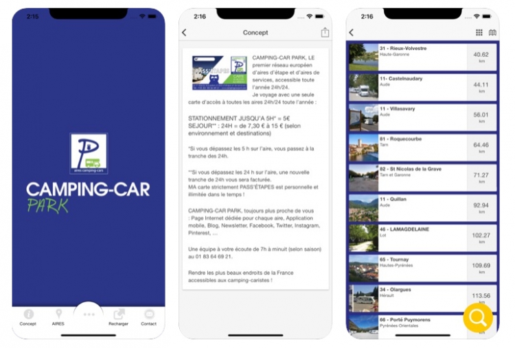 CAMPING-CAR PARK, une application destinée aux 1,8 million de camping-caristes européens