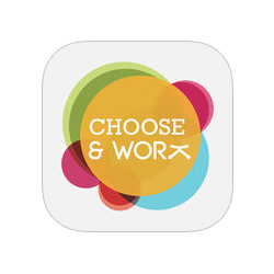 L'application Choose and Work estdisponible sur iPhone et Android