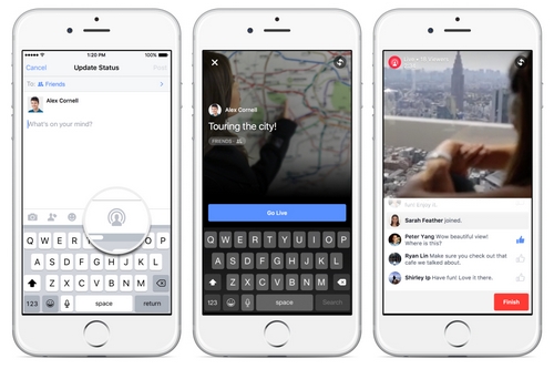 Facebook lance Live Video, son service de live streaming