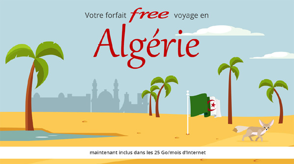 Free inclut désormais 25Go/mois de roaming en Algérie