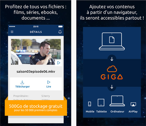 Gigatribe lance son application iOS et offre 500 Go de stockage 
