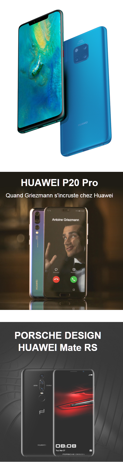 Huawei dévoile sa gamme Mate 20 