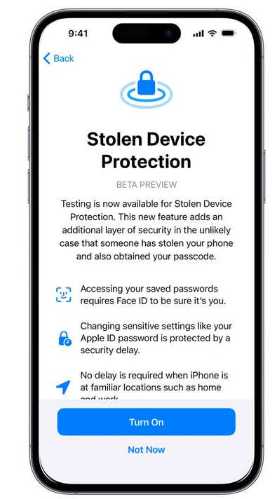 iOS 17.3 : Apple va ajouter une nouvelle protection en cas de vol d'iPhone