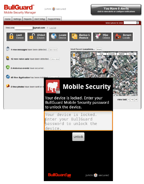 L'Antivol de BullGuard Mobile Security localise, bloque et efface le contenu des téléphones 