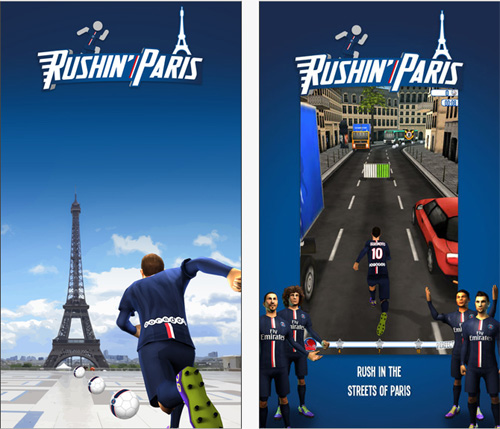 Le Paris Saint-Germain lance  son jeu Runner 