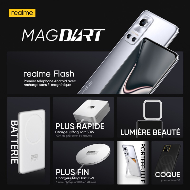 realme lance le MagDart, le chargeur magnétique sans fil "le plus rapide du monde " à 50W