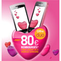 Saint Valentin : 80  rembourss pour l'achat de deux mobiles Samsung