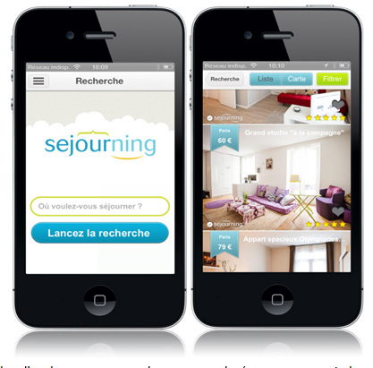 Sejourning lance son application mobile disponible gratuitement sur iPhone
