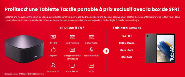 SFR lance une nouvelle offre couplant une Box et une tablette Samsung