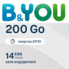 Un nouveau forfait B&amp;#38;You 200 Go pour 14,99 € par mois chez Bouygues Telecom jusqu'au 27 octobre