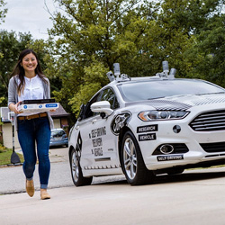 Et si vos pizzas taient livres par une voiture autonome ?