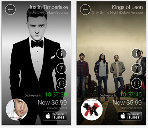 Une application iOS qui propose tous les jours un album à prix réduit.