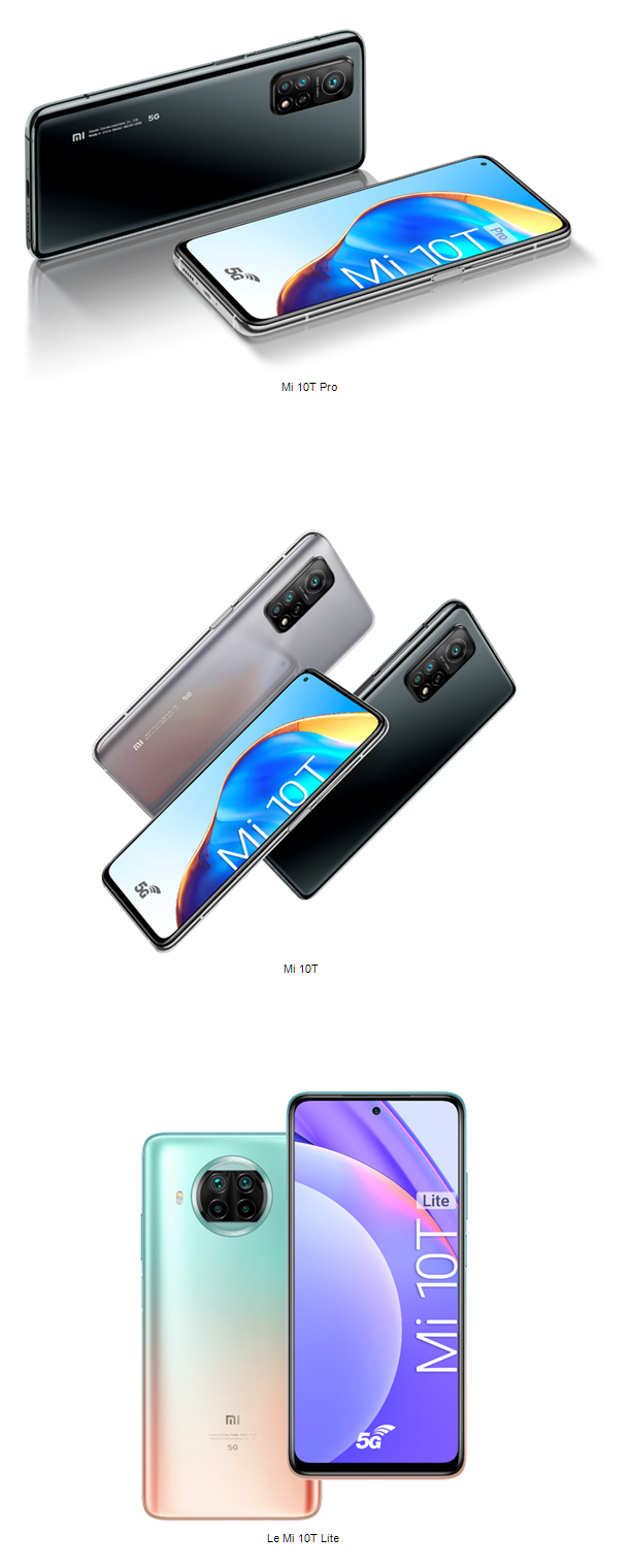 Xiaomi dévoile sa série Mi 10T avec trois nouveaux smartphones 