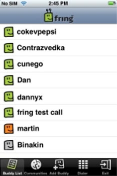 Fring : un logiciel de messagerie instantanée et de VoIP pour l'iPhone